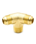 Three-Way Brass Manifold Fitting For Compressor Lines 1/2 Inch MPT To 1/2 Inch Male Flare NPT Machined Brass Heavy-Duty Connector
