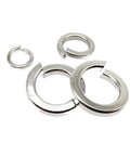 Lock Washer And Gasket Kit 1035 Piece Stainless Steel Spring Split Washers Set M1.6 Through M16 Durable DIY Assortment, stainless steel split washers shown