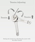 Lid stay hinge, Moyodor heavy-duty 110° folding lid support; metal finish with tension adjustable via Allen wrench