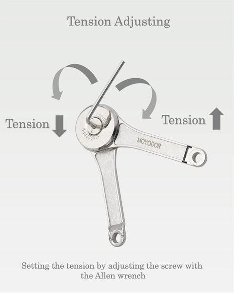 Lid stay hinge, Moyodor heavy-duty 110° folding lid support; metal finish with tension adjustable via Allen wrench