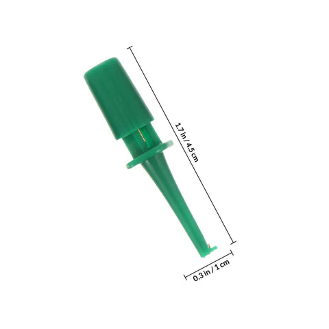 Green insulated clip from Pro Grade Twenty Piece Insulated Test Hooks And Grabbers Colorful Clamps For Digital Multimeter Testing