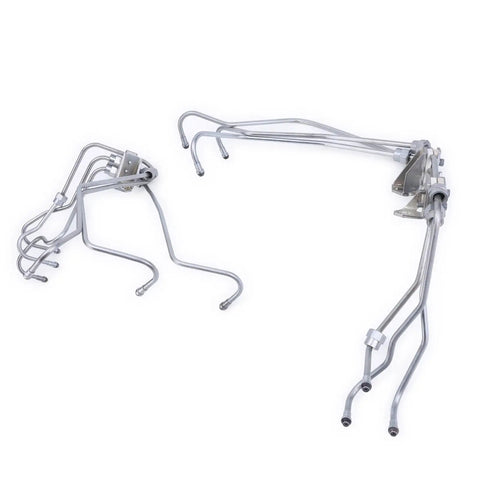 Heavy Duty Fuel Injector Lines Kit Fits Cummins 5.9L 6BT 12V Diesel Engine With Rotary Pump Oe Numbers 3960783 And 3960784 Plus 908149 And 908150 For Perfect Flow And Easy Swap Job. Alloy steel fuel injector lines kit shown