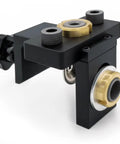 Dead Center Woodwork Punching Locator Tool For Carpentry Marking And Drawing Solid Aluminum Alloy Manual Drilling Positioner close-up view