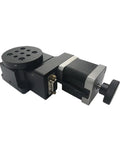 Premium Electric Rotary Stage With Hollow Shaft for Smooth Precision Indexing, compact design with motor and control dial.