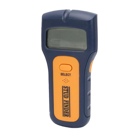 FTVOGUE Stud Finder Wall Scanner with LCD Display for Metal AC Wire Wood showing the front with buttons and clear screen.
