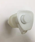 Push Button Water Cooler Spigot Replacement Kit For Rubbermaid Gott Coolers, top view of white spigot with push button