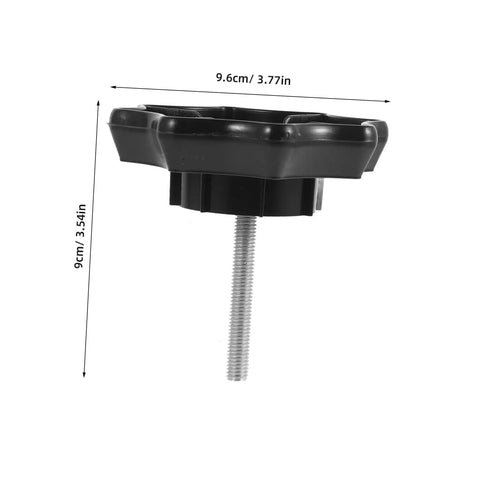 Close-up of Spare Tire Bolt and Clamp Kit for Easy Mounting, Rock-Solid Hold Down Screw showing dimensions.