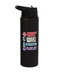 Hydration Boss Insulated Stainless Steel Water Bottle With Leak Proof Flip Lid Dual Wall Keeps Drinks Ice Cold Or Hot BPA Free