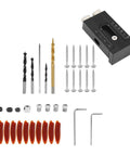 Pro-Grade Pocket Hole Jig Kit With Oblique Drilling Locator And Dual Woodworking Guides, Aluminum Alloy Pocket Jig tools