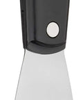 Front view of Flexible Carbon Steel Putty Knife Scraper with Nylon Handle for Spackle and Adhesive Spreading 2 Inch Blade Pro Grade Tool