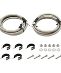 Heavy Duty Stainless Steel Braided Fuel Lines Kit Perfect Fit For Chevy Silverado 1500HD 2004-2008 And 2500 3500HD 2004-2010, braided hoses and clamps