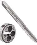 2-Piece 1/4-20 UNC Tap And Die Set In HSS High Speed Steel, Straight Flute Right-Hand Threading Tool for metalworking