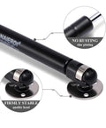 Close-up of Two Pack Lift Support Gas Strut With Soft Close Hinges 150N 33Lb Lid Stay, black matte finish, rust resistant.