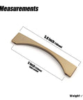 Five Inch 128mm Hole Centers Zinc Alloy Cabinet Pull In Champagne Bronze Finish with measurements