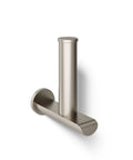 Avid Vertical Toilet Paper Holder in Brushed Nickel Finish No Fuss Quick Change Sleek Modern Bathroom Accessory Wall Mount View
