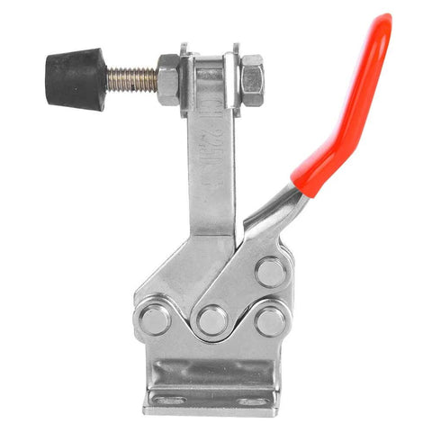 Beefy Rock Solid Heavy Duty Horizontal Toggle Clamp With 280Kg Holding Power, SUS304 stainless steel, rubber coated bar visible