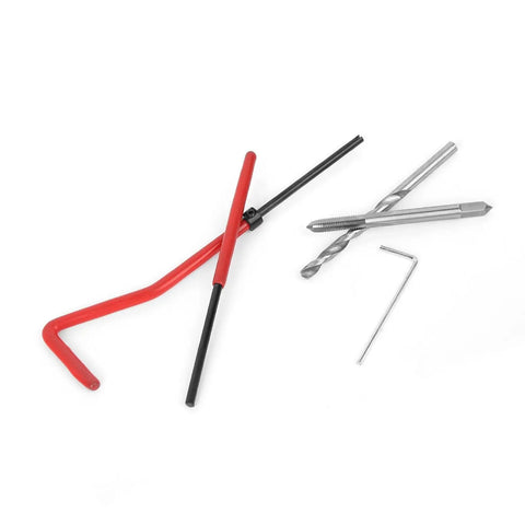 25 Piece M4 Thread Repair Insert Kit For Machinery Restores Damaged Threads In Steel Iron Aluminum And More Transparent Storage Box For Easy Portability Ideal For Maintenance And Repairs On Various Equipment, tools on white background
