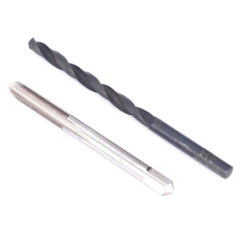 Stainless steel twisted drill and tap from 30 Piece Thread Repair Kit With Stainless Steel Twisted Drill, Tap, Wrench