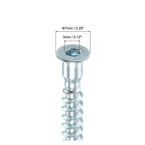 Heavy Duty Confirmat Wood Screws With Hex Socket Drive Zinc Plated Carbon Steel Countersunk Self Tapping Fasteners For Hella Rugged Furniture And Cabinetry Projects That Offer Zero Sweat Setup During Any Weekend Diy Build