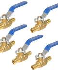 3/4 Inch Pex Brass Ball Valve Pack Of 5, Shut Off Valve For Cold And Hot Water, Push To Connect Pex Fittings, Easy Install