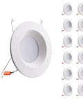 6 Inch Led Recessed Can Lights 14 Watt 1100 Lumens 3000K Soft White Dimmable Retrofit Kit For Replacing 100W Can Lights 6 Pack Easy Install