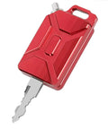 3D CNC Aluminum Oil Tank Shape Key Top Cover For Electric Bikes And Motorcycles, Wear Resistant Lock Key Decoration, Red