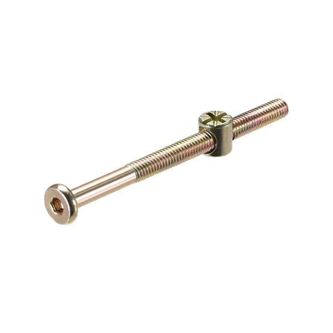 M6 Hex Socket Head Cap Screws And Barrel Nuts Set For Wood Furniture Assembly Zinc Plated Carbon Steel 70 To 110 Millimeter Length