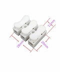 60 Pcs 3P CH3 Quick Connector Spring Wire Terminal Block For LED Light Bar Connection Spring Cable Clamp 3 Way Splice 10A 0.4mm To 2mm Wire Range Easy Plug In DIY Lighting Setup For Reliable Power