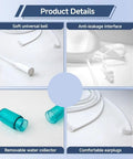 Product details of 2-In-1 Hydrogen Inhalation And Eye Care Mask, showing anti-leakage interface, soft bell, water collector, earplugs
