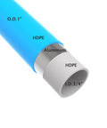 Cross-section of Three Quarter Inch Shop Air Line Kit With 100 Ft HDPE Aluminum Hose Blue For Garage Air Compressors, detailing layers.