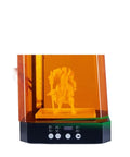 Top Tier 3D Printer Resin Wash And Cure Workstation Boasting Massive Cleaning Vat And Rapid Spin Disc with yellow 3D model inside.