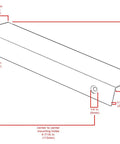 Diagram of 6 Inch Back Mount Finger Edge Pull Cabinet Drawer Handle Matte Black Finish Lightweight Aluminum 10 Pack dimensions and specifications.