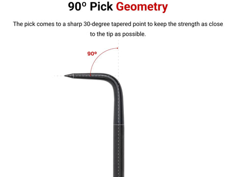 90 Degree Pointed Pick With 1/8 Inch By 3 Inch Shank For Precision Prying Scraping And Pulling Tasks, Sharp 30 Degree Point With Two Wings