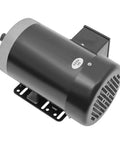 Shop Ready 2Hp Three Phase Electric Motor, 3450Rpm Tefc Industrial Equipment Driver, 230Volt 460Volt Pure Copper Internal Windings, Built Like A Tank Steel Frame, side view.