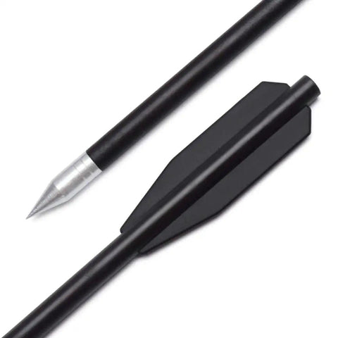 Crossbow Bolts Six Point Three Inch 36 Pack Black Plastic Shaft Arrows With Aluminum Point Tip close-up