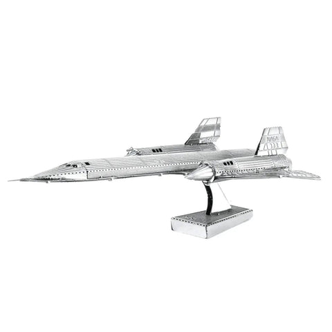 SR-71 Blackbird 3D Metal Model Kit For Easy Assembly No Glue Needed Clip And Twist Tabs With Tweezers Ideal Hobby Project For Teens And Adults