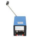 Portable Hand Crank Generator 20W USB Charging with blue casing, crank handle, USB ports, and control panel for emergency power.