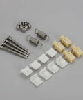 Heavy Duty Headlight Adjustment Screws And Spring Hardware For Toyota Pickup Tacoma 4Runner 1989 To 1996, stainless bolts, springs, and clips.