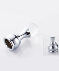 Five Piece Crystal Wall Hooks Set Brass Coat Rack Heavy Duty Towel Hanger For Bathroom Bedroom Kitchen Top Shelf Decor close-up of crystal hook