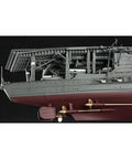 Detail view of Top Shelf Japanese Imperial Akagi Aircraft Carrier Scale Model Kit showcasing assembly quality and propellers.