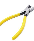 2mm Small Hole Punch Pliers For Watch Bands And Leatherwork 5.5 Inch with yellow handles, made from high carbon steel for durability.