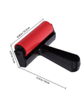 Solid Grip Rubber Paint Roller For Printmaking And Classroom Art Projects, 5.11 in size, red rubber frame for even ink distribution.