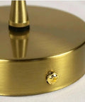 Close-up of pure brass ceiling plate for Pendant Light Amber Wavy Glass Shade Vintage Brass Hanging Lamp E26.