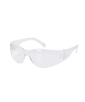 Smoke Safety Glasses With Polycarbonate Lenses, single pair shown, tough impact resistant eyewear, clear wraparound design