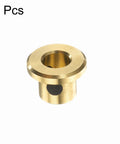 Brass flange sleeve bearing with 5 mm bore and 7 mm outer diameter, oilless graphite-lubricated bushing
