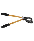 LK 760L Heavy Duty Manual Wire Cutter With Ergonomic PC Handle, Cuts Up To 500mm Aluminum Stranded Cables And 45 Pound Steel Blade For Tough Jobs Around The House, showing cutting head and grips.