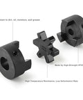 Half To Seven Eighth Inch L090 Three Piece L Jaw Coupling Set With Buna N NBR Rubber Spider For Log Wood Splitter Heavy Duty Power Transmission Shaft Couplings, HT250 steel