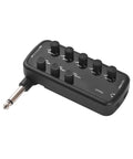 Mini Guitar Amp You Can Take Anywhere Portable Headphone Guitar Amp With Three Built In Speaker Simulations Plug And Play For Electric Guitar OTG Recording Easy GUI On The Go Practice, showing controls and input jack.