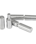 Four Piece 14x50mm Stainless Steel Cylindrical Pivot Welded Drum Hinges, 360 Degree Rotating Heavy Duty for Swing and Ramp Doors