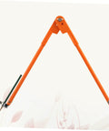 Heavy Duty Adjustable Carpenter Scribing Divider Precision Woodworking Marking Compass with orange arms for accurate circles.